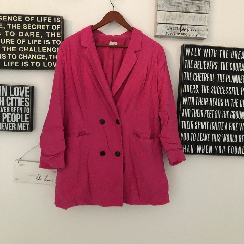 Plus Size Pink Blazer